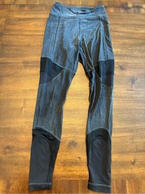 Lululemon The Lab Leggings Women’s 4 Gray Black Mesh Full Length